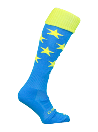 Patterned Socks -  Blue with Yellow Stars