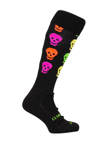 Patterned Socks - Black with Skulls