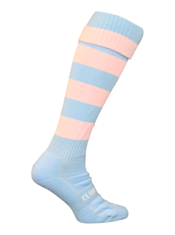 Patterned Socks - Baby Pink / Baby Blue